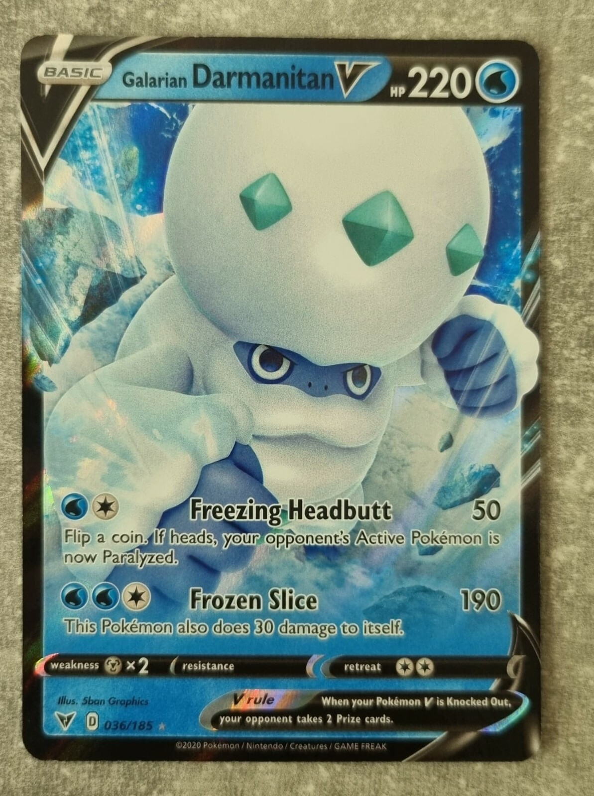 Galarian Darmanitan V - Vivid Voltage - Pokemon Card - 036/185 - U Rare - Mint