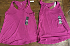 2 XS Fuschia AW Table Tank Moisture wicking NWT