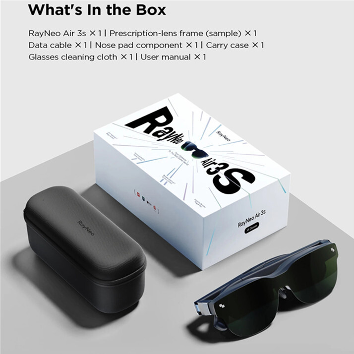 RayNeo air 3s 美品 TCL RayNeo Air 3S Air3S Smart AR Glasses 201 inch Micro OLED FHD