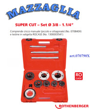 ROTHENBERGER FILIERA MANUALE A CRICCO SUPER CUT -SET 3/8 - 1.1/4" BSPT R 070790X