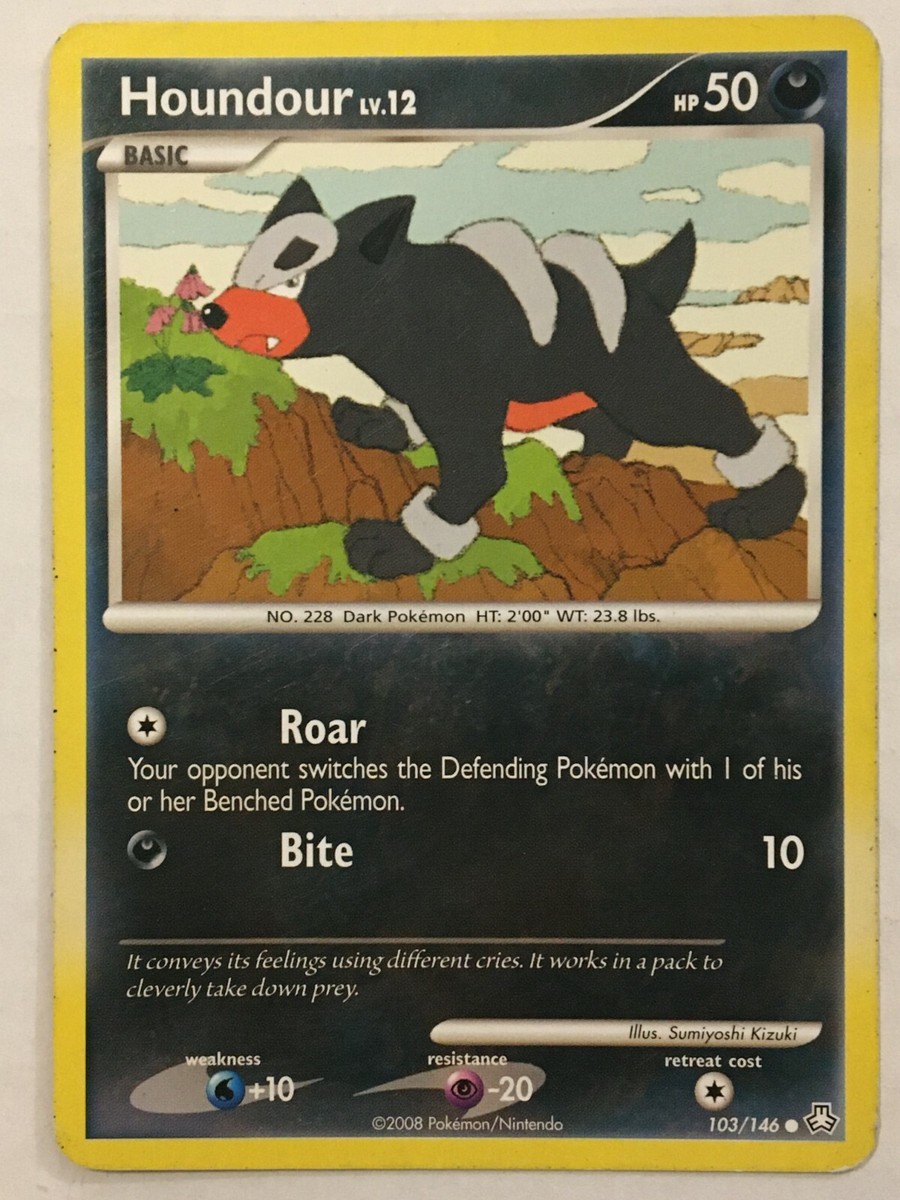 Pokémon Card Houndour LV 12 2008 Diamond & Pearl—Legends Awakened