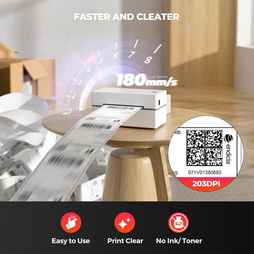 MUNBYN Bluetooth Thermal Printer 4x6 Shipping Label Printer for Android iPhone - Picture 3 of 18