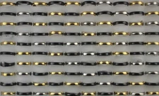 Wholesale Job Lots 35pcs 4MM Width Steel-Gold-Black Mixed Stainless Steel Rings