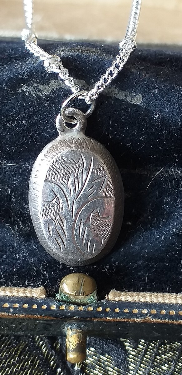 Antico Ciondolo Cammeo Grande Vintage Anni '30 In Argento Sterling - Foto 12