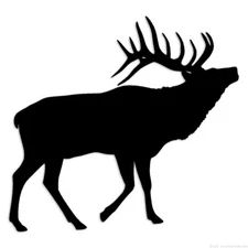 Elk Deer - Decal Sticker - Multiple Colors & Sizes - ebn6099