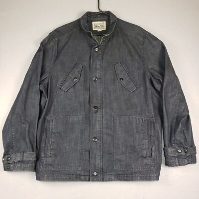 Converse One Star Black Denim Jacket Men's Size XXL Full Zip