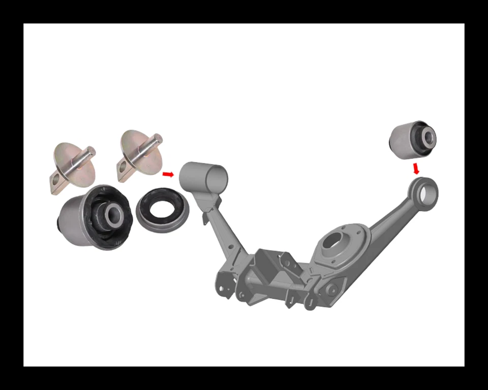 JUEGO DE BUJES BRAZO DE CONTROL DE ARRASTRE EJE TRASERO PARA HONDA CIVIC 2013-2015 10 PIEZAS Foto 2 de 2