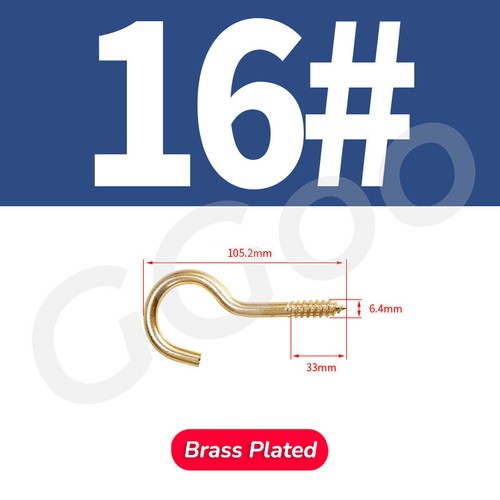 Screw in Hooks Heavy Duty Steel Ceiling Cup Hanging Eye Picture Kitchen Garage - Picture 23 of 23
