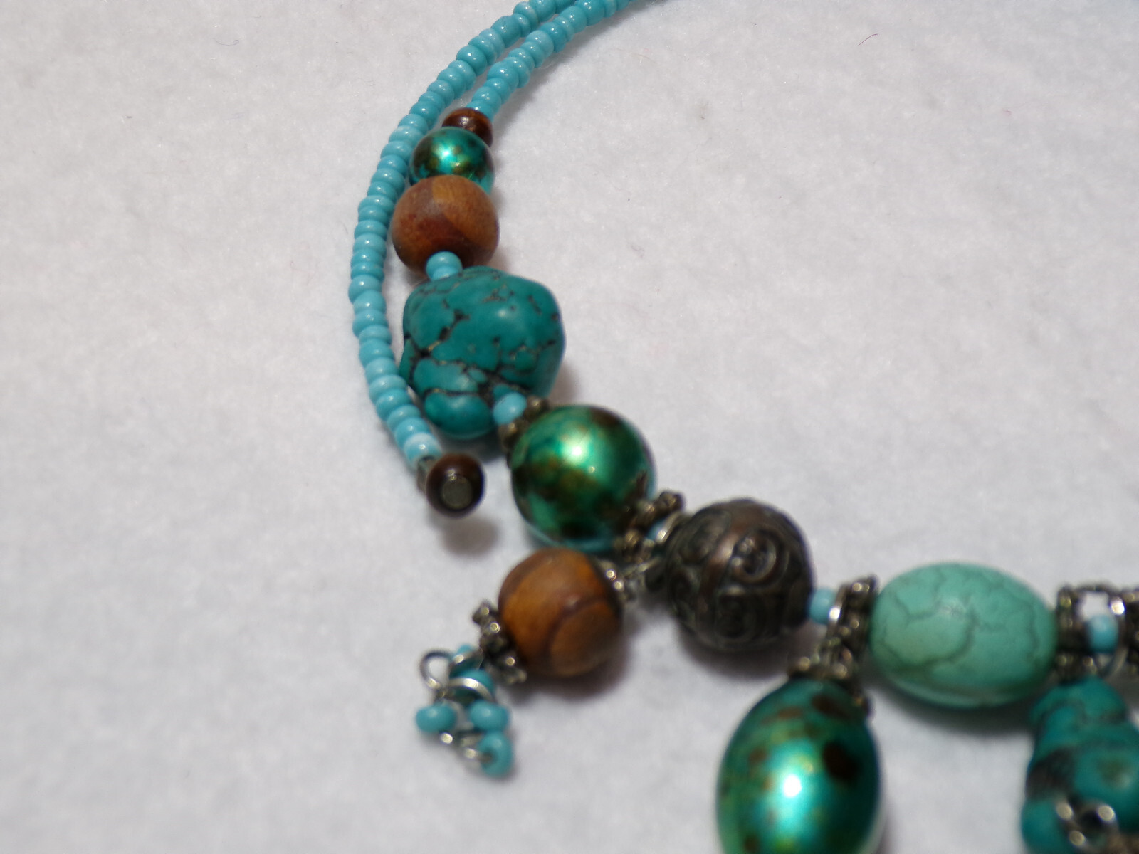 Well Made Adjustable (Spring Ring) Turquoise 20" … - image 5