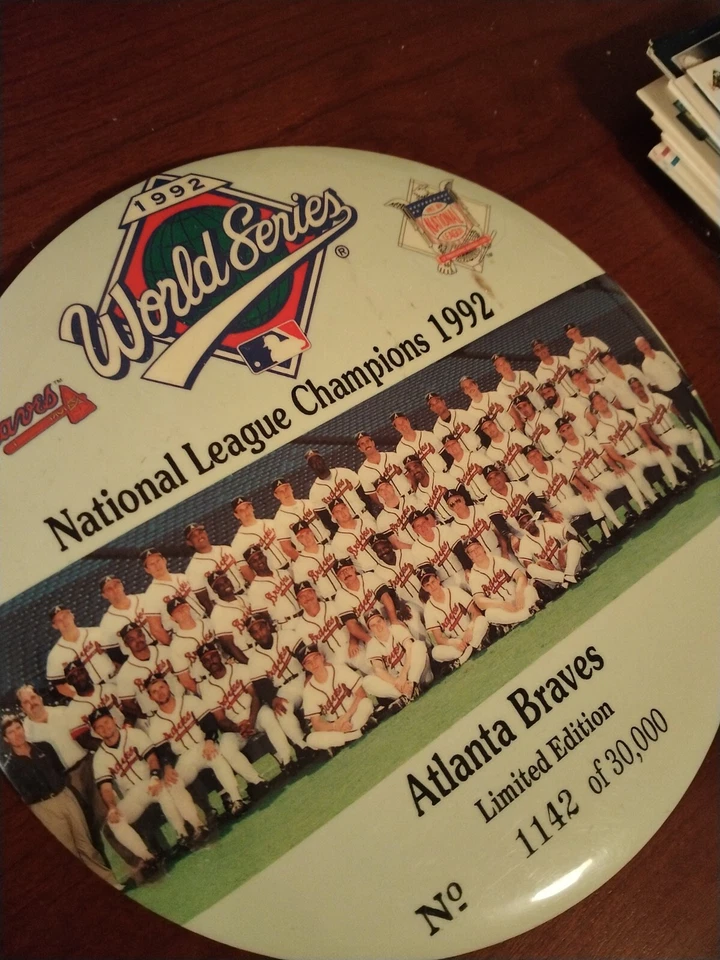 Atlanta Braves/Toronto Blue Jays 1992 World Series Limited Ed. Memorabilia G-VG  - Image 2 of 4