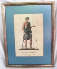  ETCHING ANTIQUE *ROMAN SOLIDER  *JACQUES CHARLES BAR* C.1786 