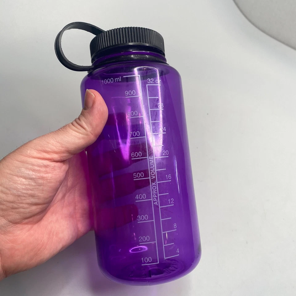 Botella de agua Nalgene púrpura 32 oz libre de BPA-hecha en EE. UU.-boca ancha- Foto 4 de 4