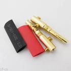 10 x CMC Gold Plated BFA-Z 4mm Banana Plug Speaker Cable Connectors w/Heatshrink