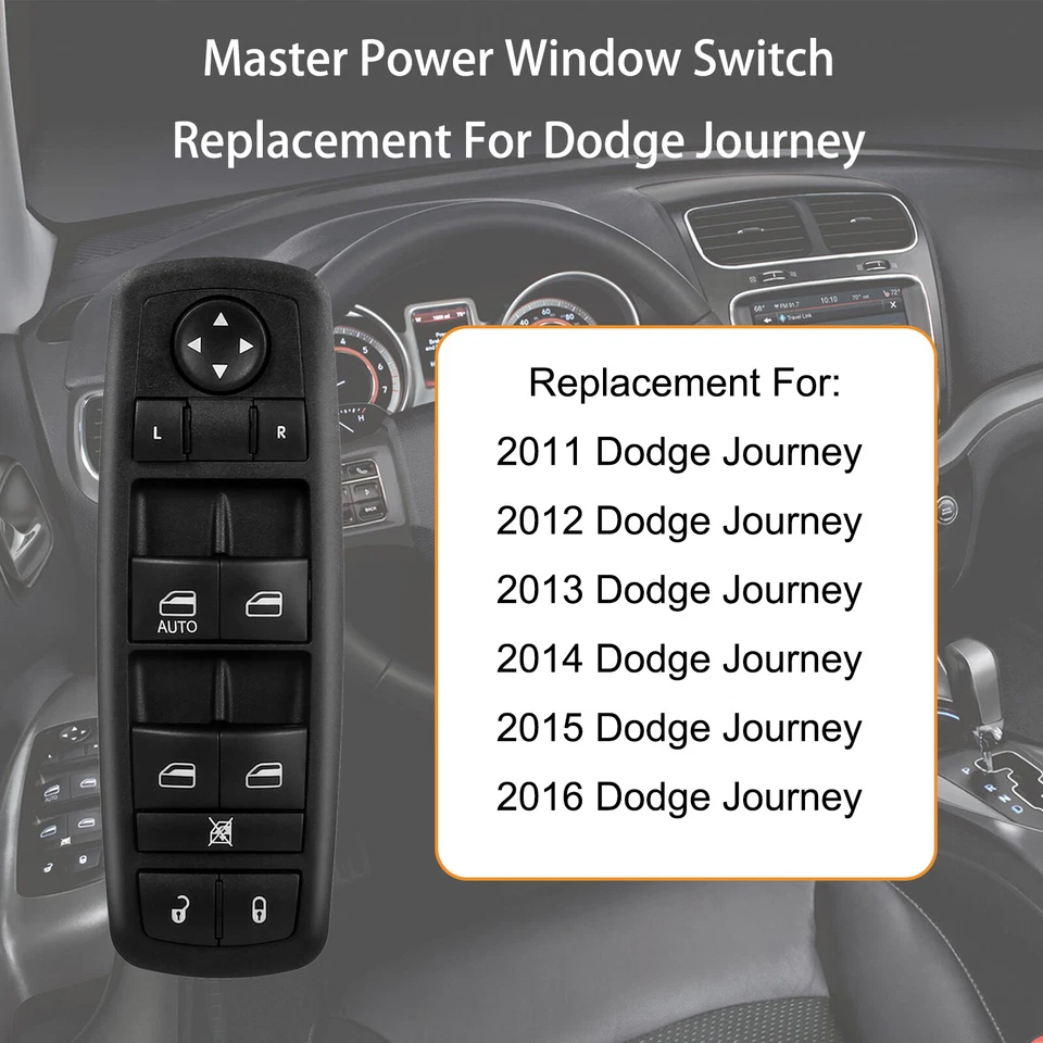 Interruptor maestro de ventana eléctrica lado del conductor para Dodge Journey 2011-2016 68084001AB Foto 4 de 4