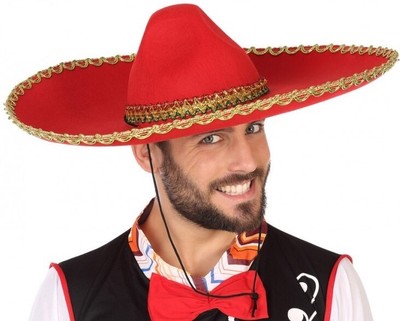 Chapeau Mexicain SOMBRERO Noir Blanc Déguisement Homme Western NEUF Pas cher
