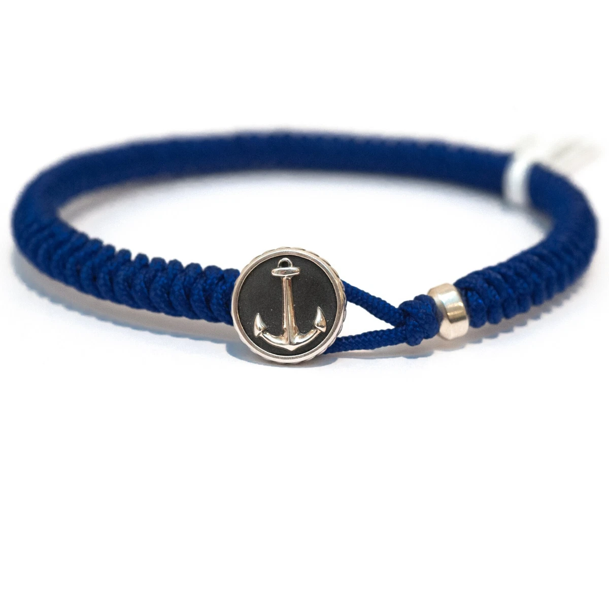 New DAVID YURMAN Men s Maritime Anchor Station Bracelet Blue Nylon