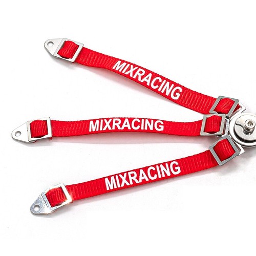 RC 1/10 Scale 5 POINT Racing Harness Seat Belts Metal Buckles (1PC) *BLACK* - Picture 24 of 24