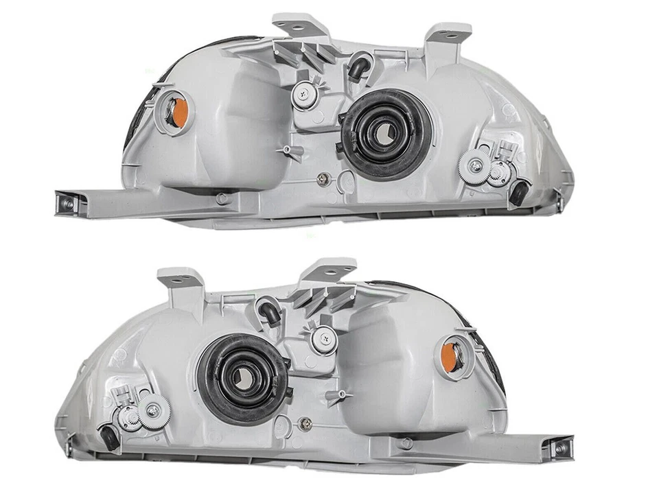 Left Driver & Right Passenger Side Headlight Set For 1996-1998 Honda Civic Sedan Foto 2 de 3