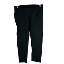 Zyia Active Womens 7/8 Black Leggings Size 8-10 Stretchy Nylon Blend Comfortable