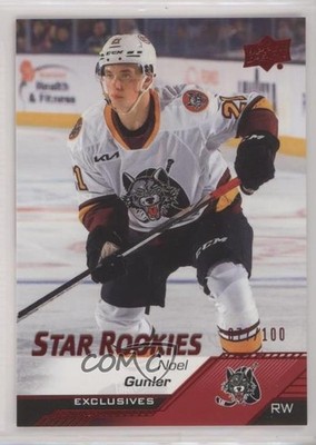 2022-23 Upper Deck AHL Star Rookies Exclusives 77/100 Noel Gunler #148 5ew