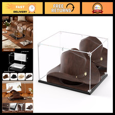 Clear Acrylic Display Case for Cowboy Hats, Panama  Tweed Organizers, UV Protec