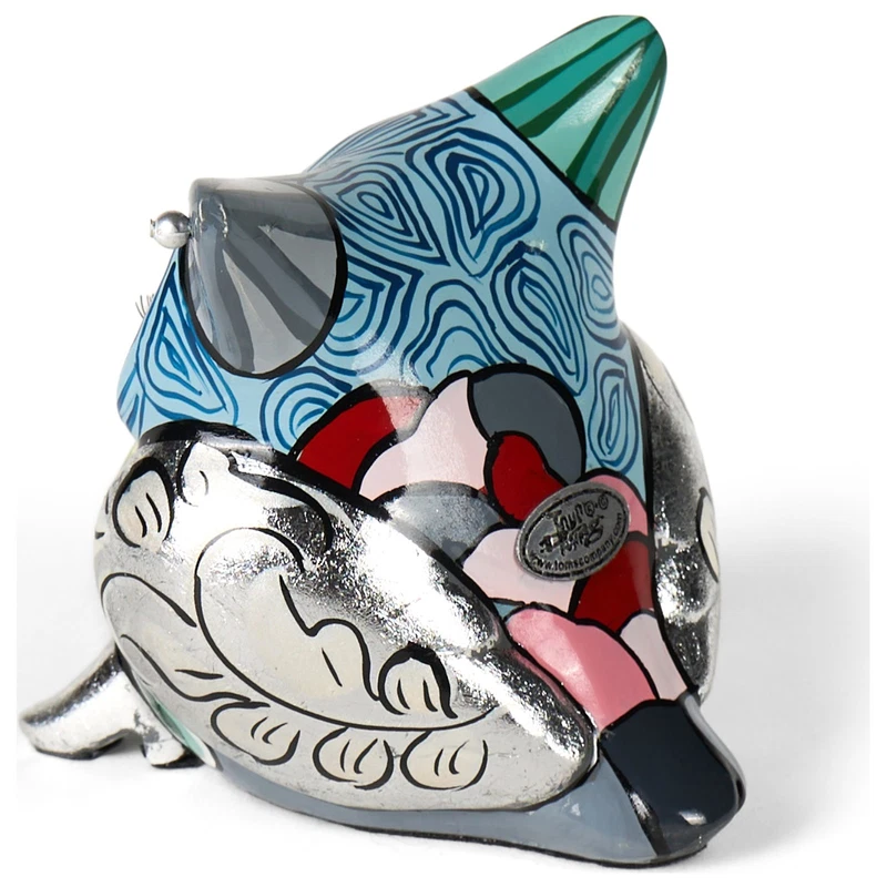 CIVETTA Gufo Statua Scultura Tom's Drag 4375 Meta Berta S Argento 10 cm Pop Art, fotografia 4 di 9