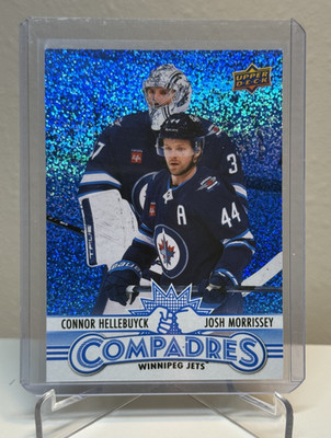 2025-26 Upper Deck Series 1 Compadres Speckle Connor Hellebuyck Josh Morrissey