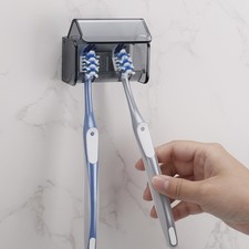 Toothbrush Holders Wall Mounted with Cover, Electric Tooth