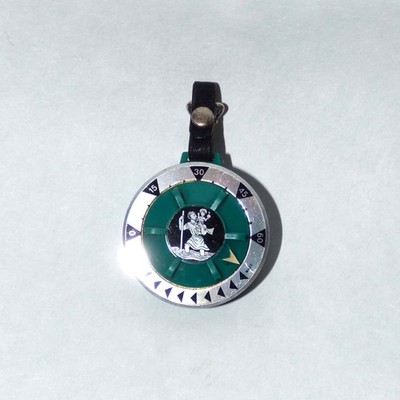 Vintage Memo Park Swiss Made Green Parking Timer Keychain 60 Min Saint Christoph