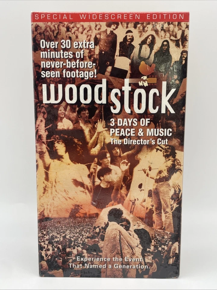 Woodstock: 3 Days Of Peace And Music Directors Cut, VHS, 2 Cassettes, SEALED NEW - Image 2 of 4