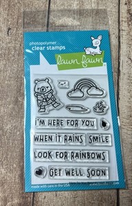 Lawn Fawn Here For You Bear Stamp Set~~~New In Package and Retired