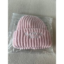 Supreme Ribbed Classic Logo Beanie - Pink - NEW