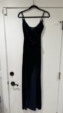 Windsor Dress Blue Velvet Gown Maxi Prom Goth Dark Feminine Elegant Whimsigoth