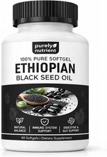 Ethiopian Black Seed Oil Softgels 4.64 Thymoquinone  Non-Gmo, Gluten-Free,60