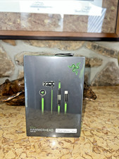 New Razer Hammerhead For iOS Earbuds with Microphone Black and Green Unopened
