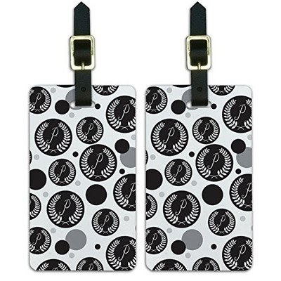 Graphics and More LUGGAGE.TAGS.10250 Graphics More Monogram Olive Leaves