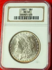 1887 Morgan Silver Dollar- NGC MS65 EYE APPEAL RIM TONNING
