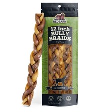 All-Natural 12" Braided Bully Sticks for Dogs - Premium Slow Roasted Long Las...