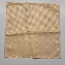 Pocket Square 100 Silk Handkerchief Yellow White Diamond Print Wedding