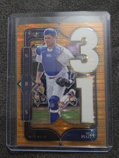 2025 Panini Select Baseball Numbers Mike Piazza 10/15 Orange Pulsar #20