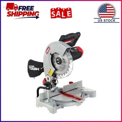 Hyper Tough 9 Amp 7-1/4 inch Corded Compound Miter Saw with Laser Guide, New Con