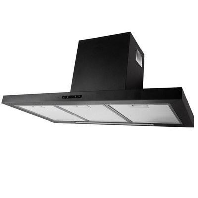 Flache Dunstabzugshaube Wandhaube LEVEL 90 BK mit Fernbedienung, LED,TOUCH,EEK:A
