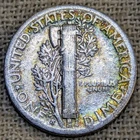 1944 S Mercury Dime VG/Fine : Rainbow Tone, SF Mint  - .9 Fine Silver Coin