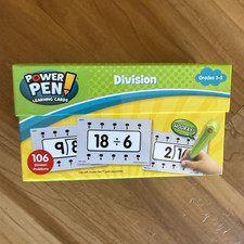 Power Pen Division Learning Cards Set, Grades 3-5, 106 Division Problems