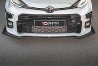 Frontlippe + Flaps Passend FüR Toyota GR Yaris Mk4 Schwarz Hochglanz