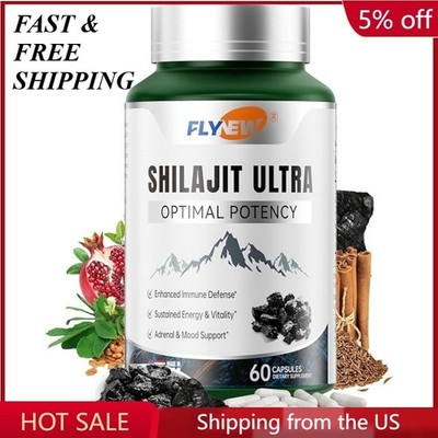 Flynew Shilajit Ultra Optimal Potency, Shilajit Extract with L-Arginine, 1 Packs