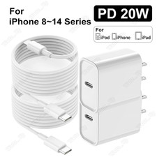 PD Fast Charger Cable 20W USB-C Power Adapter For iPhone 14 13 12 11 Pro XS X XR