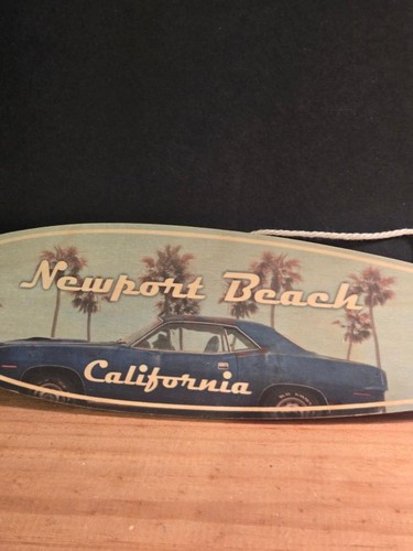 PLYMOUTH CUBA BARRACUDA MOPAR CLASSIC CAR WOOD SURFBOARD DOOR HANGER 11'' SIGN - Picture 5 of 7