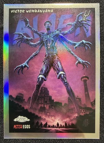 2025-26 Topps Chrome Update Victor Wembanyama Alter Egos The Alien SSP CASE HIT