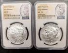 2023 $1 Morgan & Peace Silver Dollar 2 Coin Set NGC MS70  Early Release